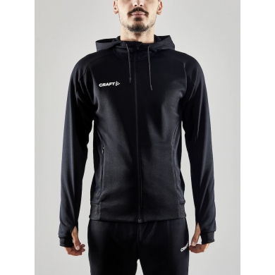 Craft Training Jacket Evolve Hood - durable mid-layer hooded jacket made of stretch material - black Men